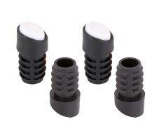 PTFE Stuhlgleiter Stopfen für schräge Rundrohre 14mm - 15mm 18° - 22°