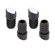PTFE Stuhlgleiter Stopfen für schräge Rundrohre 16mm - 17mm 18° - 22°