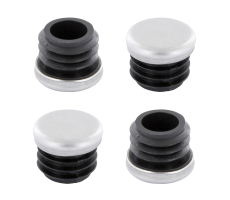 Edelstahl Stuhlgleiter Stopfen für Rundrohr 18mm - 19mm