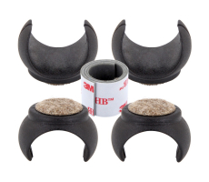 Filz Klemmschalengleiter ohne Zapfen für Freischwinger  27mm - 29mm