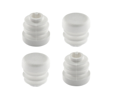Kunststoff Stuhlgleiter Stopfen für Rundrohre 14mm - 15mm Weiß
