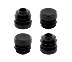 Kunststoff Stuhlgleiter Stopfen für Rundrohre 16mm - 17mm Schwarz