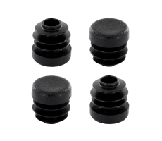 Kunststoff Stuhlgleiter Stopfen für Rundrohre 27mm - 29mm Schwarz