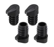 Kunststoff Stuhlgleiter Stopfen für schräge Rundrohre 14mm - 15mm 18° - 22°