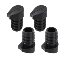 Kunststoff Stuhlgleiter Stopfen für schräge Rundrohre 16mm - 17mm 12° - 18°