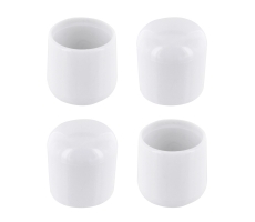 Kunststoff Stuhlkappen für Rundrohre 20mm weiß