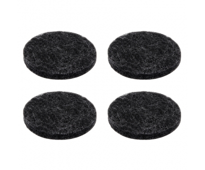 Premium Filzgleiter 6mm dick selbstklebend rund  Schwarz 45mm