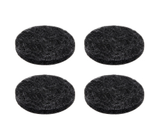 Premium Filzgleiter 6mm dick selbstklebend rund  Schwarz 45mm