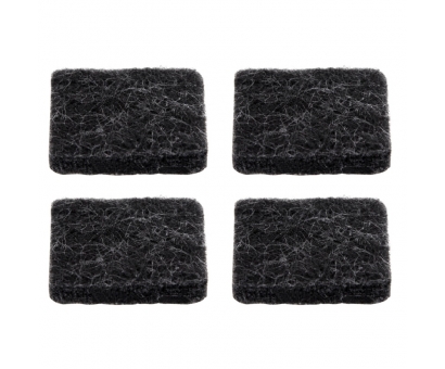 Premium Filzgleiter 6mm dick selbstklebend eckig Schwarz 40mm x 40mm