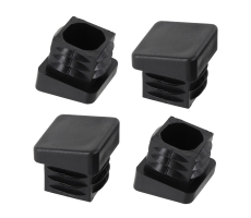 Kunststoff Stuhlgleiter Stopfen für schräge eckige Rohre 14-16mm x 14-16mm