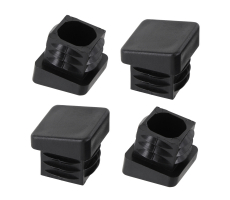 Kunststoff Stuhlgleiter Stopfen für schräge eckige Rohre 16-18mm x 16-18mm