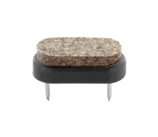Filzgleiter oval mit Nagel braun