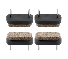 Filzgleiter oval mit Nagel braun