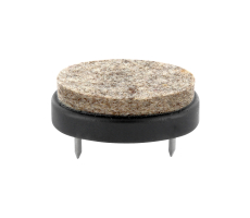 Filzgleiter oval mit Nagel braun