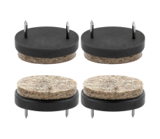 Filzgleiter oval mit Nagel braun