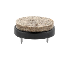 Filzgleiter oval mit Nagel braun 40mm x 25mm