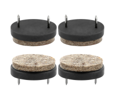 Filzgleiter oval mit Nagel braun 40mm x 25mm