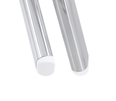 Kunststoff Stuhlgleiter Stopfen für ovale Rohre Weiß 35mm x 17mm