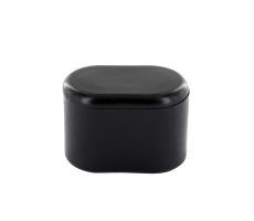 Kunststoff Stuhlkappen für oval Rohre 30mm x 15mm schwarz