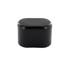 Kunststoff Stuhlkappen für oval Rohre 38mm x 20mm schwarz