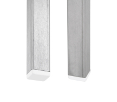 Kunststoff Stuhlgleiter Stopfen für eckige Rohre 16mm x 16mm Weiß