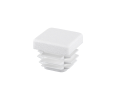 Kunststoff Stuhlgleiter Stopfen für eckige Rohre 30mm x 30mm Weiß
