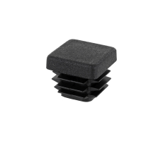 Kunststoff Stuhlgleiter Stopfen für eckige Rohre 18mm x 13mm Schwarz