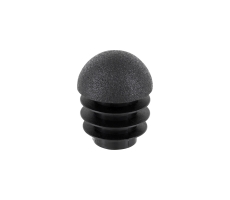 Kunststoff Stuhlstopfen mit Kugelkopf für Rundrohre 18mm - 19mm Schwarz
