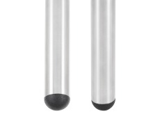 Kunststoff Stuhlstopfen mit Kugelkopf für Rundrohre 25mm - 27mm Schwarz
