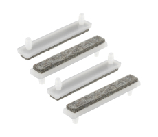 Kantrohrgleiter mit Zapfen für Freischwinger 80mm x 14mm schwarz