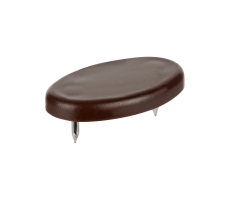 Kunststoffgleiter oval mit Nagel 40mm x 25mm Weiß