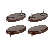 Kunststoffgleiter oval mit Nagel 40mm x 25mm Weiß