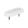 Kunststoffgleiter oval mit Nagel 45mm x 20mm Weiß