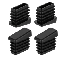 Kunststoff Stuhlgleiter Stopfen für schräge eckige Rohre 26-27mm x 16-18mm