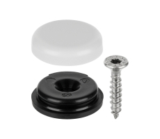 QuickClick Hyper Kunststoffgleiter mit Schraube rund 17mm SLIM & SILENT