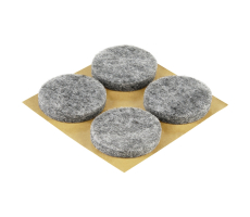 Premium Filzgleiter 6mm dick selbstklebend rund  grau 35mm