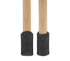 Filz Stuhlsocken für Rundrohre grau 27mm - 30mm