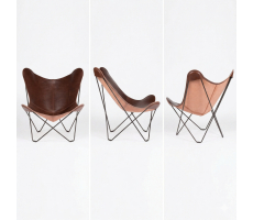 Butterfly Chair - Schmetterling Stuhl - braunes Rindsleder