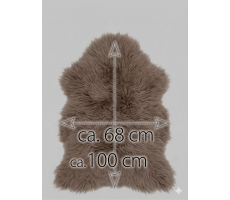 Premium Lammfelle - Australien BS - Braun mit hellbraunen Spitzen